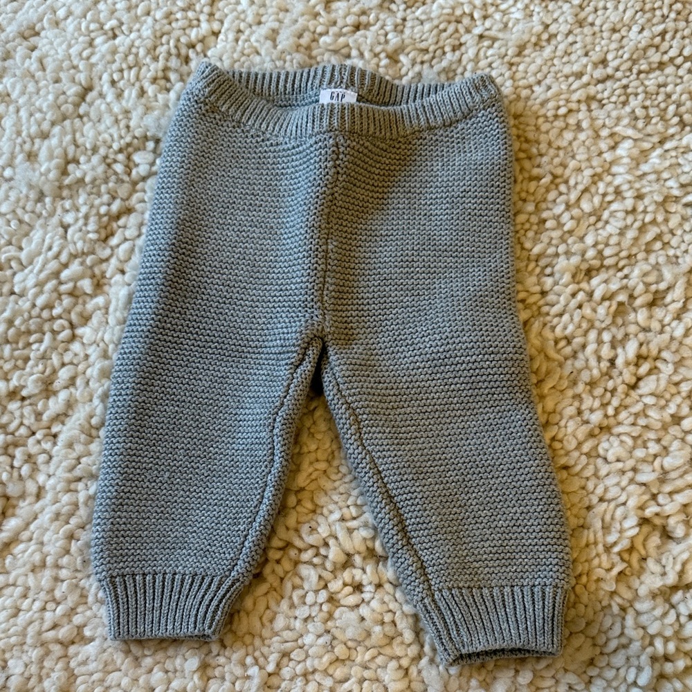 GAP Cozy Gray Knit Baby Pants